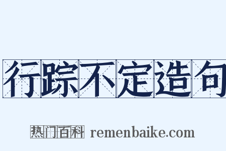 行踪不定造句是什么意思的图片